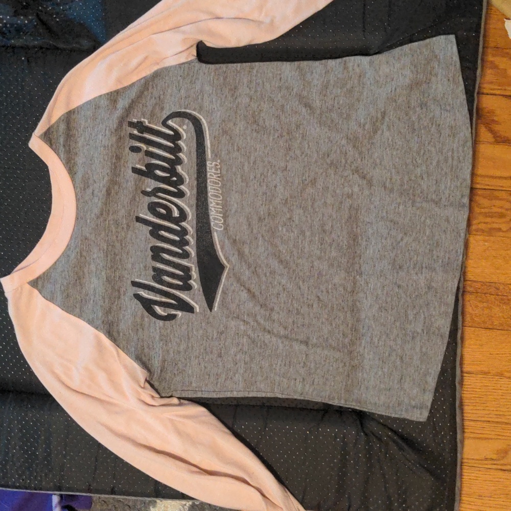 Gray and pink PJ shirt